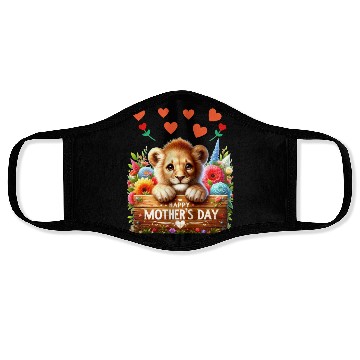 Discover Happy Mothers Day Baby Lion Face Masks