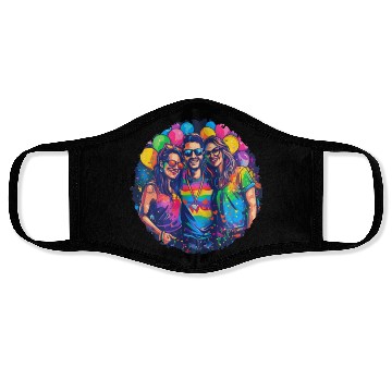 Discover Rainbow Connection Embrace ,Happy Pride Face Masks