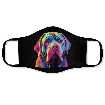 Discover Watercolor Colorful Neapolitan Mastiff Face Masks