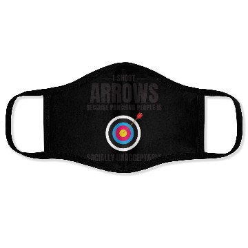Discover Archery Targets Archer Bullseye Shooting Sport Face Masks