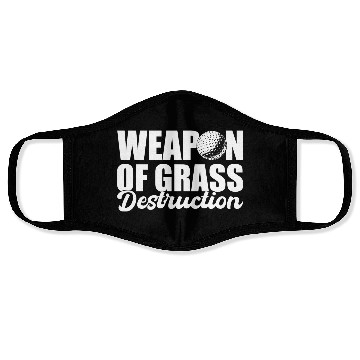 Discover Weapon Of Grass Destruction Professional Golfer Face Masks