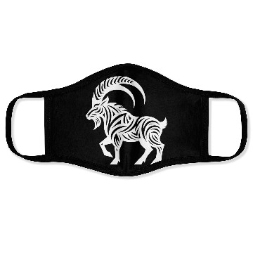 Discover Capricorn Tattoo Style Face Masks