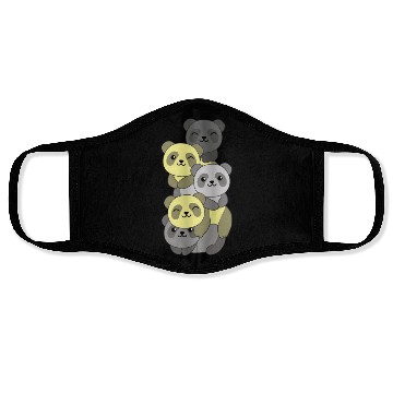 Discover Perigender Flag Pride Lgbtq Cute Panda Stack Face Masks