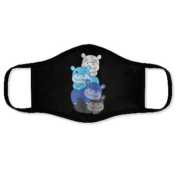 Discover Transmasc Flag Pride Lgbtq Cute Hippo Face Masks