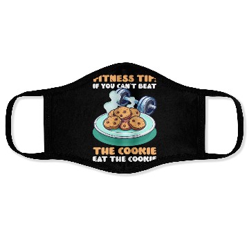 Discover Cookie Lover Can't Beat Cookie, Eat the Cookie Face Masks