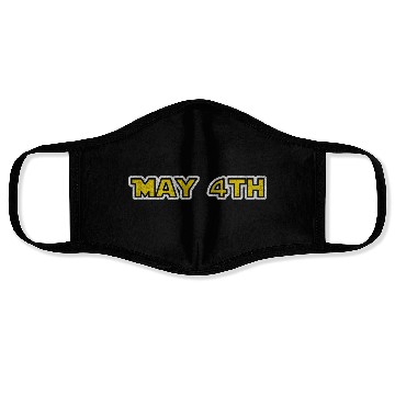 Discover may 4th YELLOW GRUNGE Face Masks