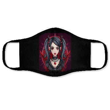 Discover Crimson Shadows,Gothic Anime Girl Face Masks