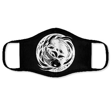Discover Koi Carp Yoga Circle Yin And Yang Style Face Masks