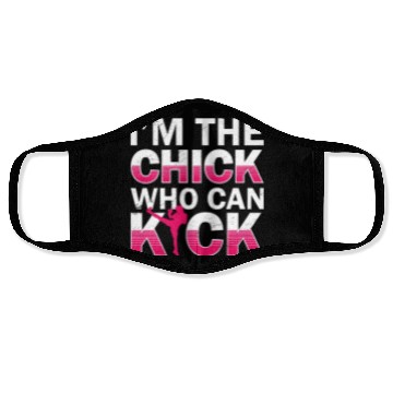 Discover Kickboxing Funny Kickboxer Girl Face Masks