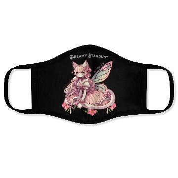 Discover Enchanted Dreamy Stardust-A Cat Fairycore Fantasy Face Masks