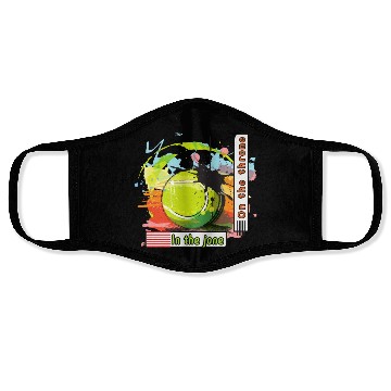 Discover Typography tennis design Face Masks