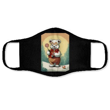 Discover Cartoon cute teddy bear Face Masks