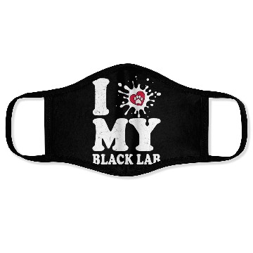 Discover I Love My Black Lab Labrador Retriever Owner Face Masks