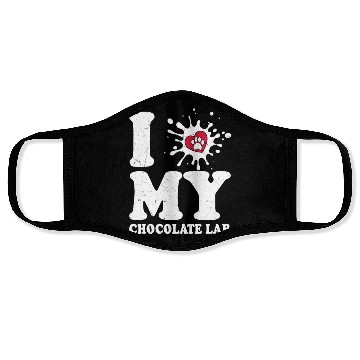 Discover I Love My Chocolate Lab Labrador Retriever Owner Face Masks