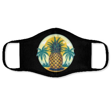 Discover Classic Pineapple and Palm Trees Face Masks