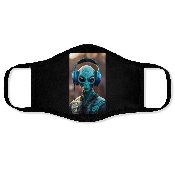 Discover A cool dude alien Face Masks