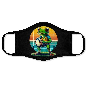 Discover Funky Frog Playing Rugby Face Masks