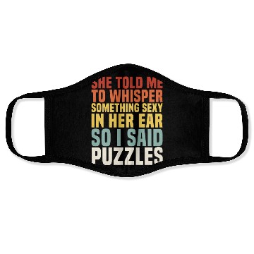 Discover Whisper Something Sexy PUZZLES Jigsaw Puzzlers Men Face Masks