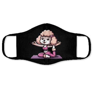 Discover Poodle Lady Yoga Workout & Meditation Face Masks