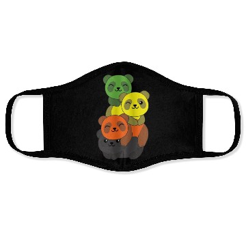 Discover Aromantic Flag Pride Lgbtq Cute Panda Bunch Face Masks