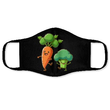 Discover Carrot Dancing with Broccoli Face Masks