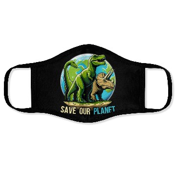 Discover Save Our Planet Dinosaurs Kid Cute Earth Day Boys Face Masks