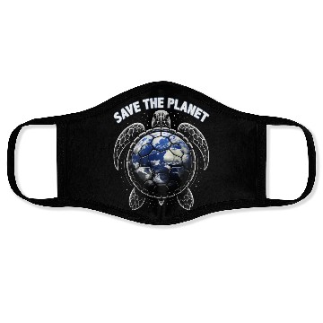 Discover Save The Planet Turtle Environment Ocean Earth Day Face Masks