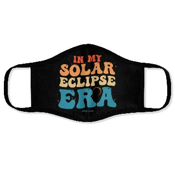Discover In My Solar Eclipse Era Groovy April 8, 2024 Face Masks