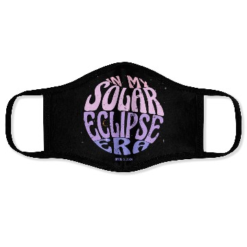 Discover In My Solar Eclipse Era Groovy April 8th 2024 Face Masks