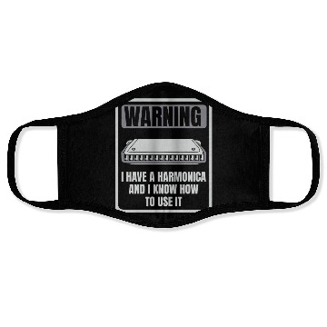 Discover I Have A Harmonica And I Know Hot To Use It Face Masks