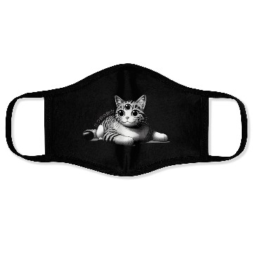 Discover Three-Eyed Cat Enigma: A Mystical Japanese Marvel Face Masks