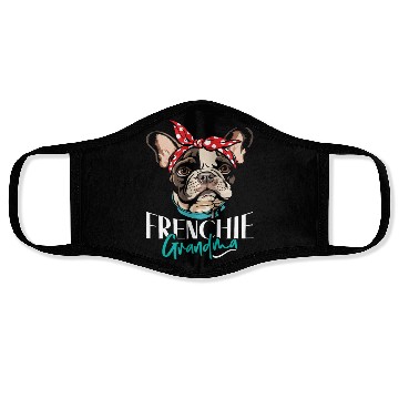 Discover French Bulldog Lovers FRENCHIE GRANDMA Funny Face Masks