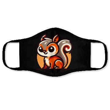 Discover Sweet Smiling Squirrel with big Eyes Face Masks