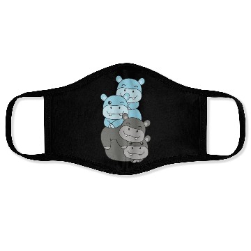 Discover Car Flag Pride Lgbtq Cute Hippo Face Masks