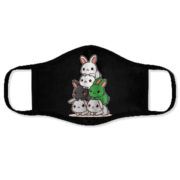 Discover Bunnies Demiromantik Flag Pride Month Cute Bunny Face Masks