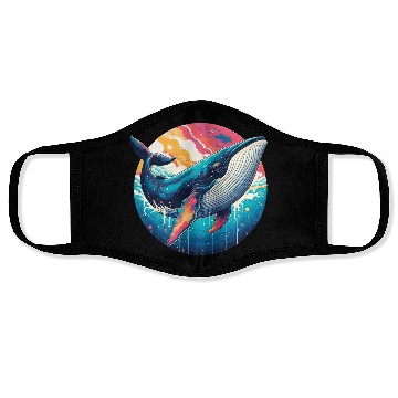 Discover colorful whale Face Masks