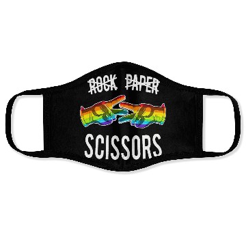 Discover Paper Scissors Lesbian Pride Rainbow LGBT Face Masks
