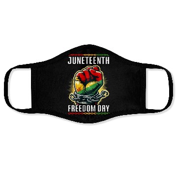 Discover Juneteenth breaking chains, embracing freedom Face Masks