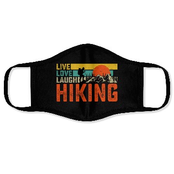 Discover Live love laugh hiking Face Masks
