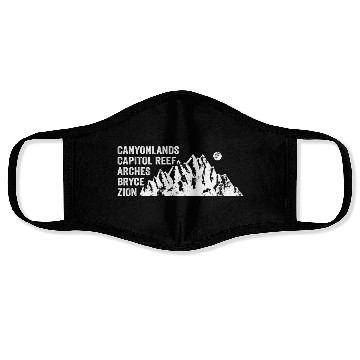 Discover Explore Utah National Parks Mountains Face Masks