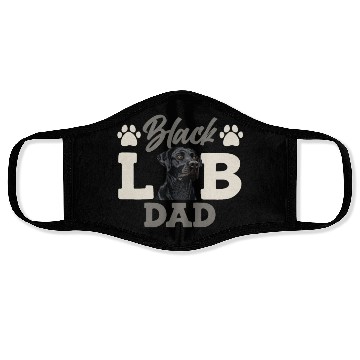Discover Black Labrador BLACK LAB DAD Labrador Owner Face Masks