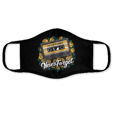 Discover A cassette tape colored with roses 8 Face Masks