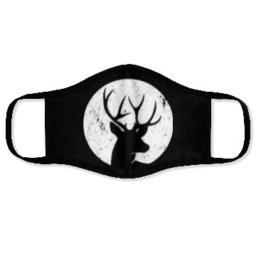 Discover Stag deer face creative minimal design Face Masks