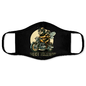 Discover bee daddy bee father first sons super hero Face Masks