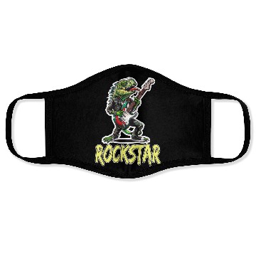Discover Rockstar Reptile Musician with Electric Guitar Face Masks