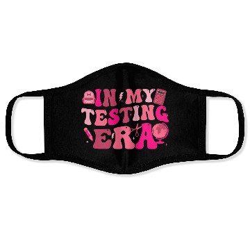 Discover in my testing era testing day teacher student Face Masks