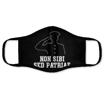 Discover Navy motto Face Masks