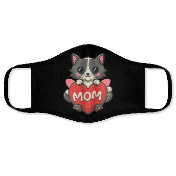 Discover cat mom Face Masks