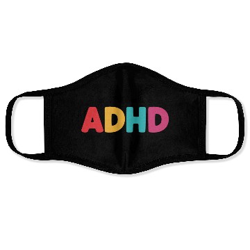 Discover Embrace Neurodiversity Celebrate Adhd Awareness Face Masks