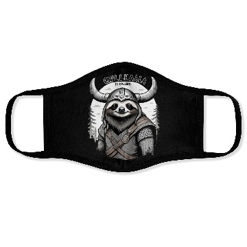 Discover Chillhalla is Calling, Sloth design Face Masks